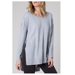 Z Supply Weekender Side Slit Oversized terry  XS Gray